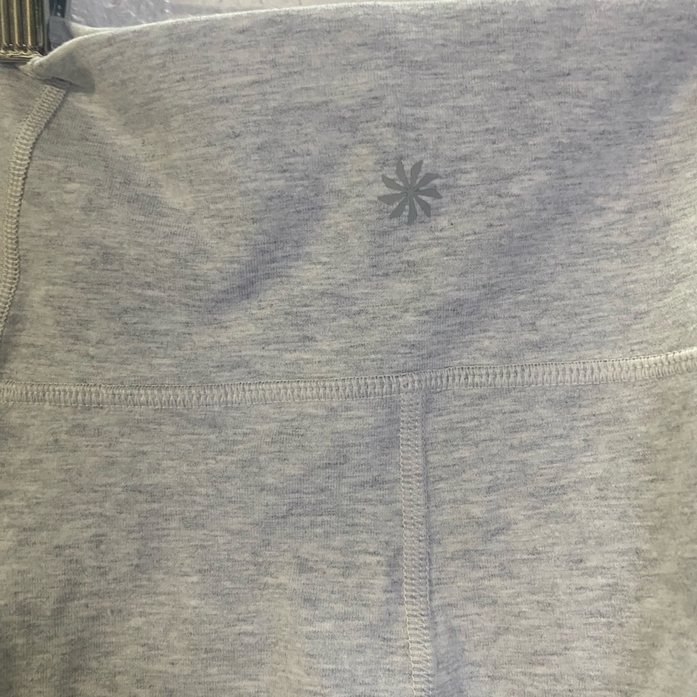 Athleta Girl Black and  Heather Gray Leggings high rise L/12 - Picture 9 of 11